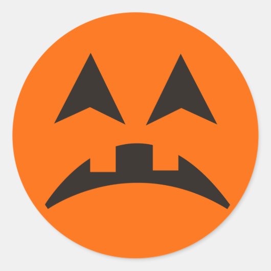 Halloween Pompoen Gezicht Sticker 11 (Voorkant)