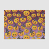Halloween pompoen glitter patroon tissuepapier (Voorkant)
