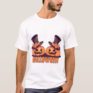 Halloween Pompoen Grafische Heren T-shirt