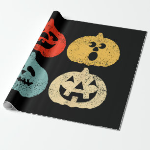 Halloween pompoen Grappig Retro Gift Cadeaupapier