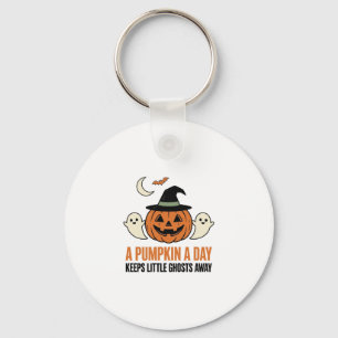 Halloween Pompoen Grappige Geest Vintage Citaat_1 Sleutelhanger