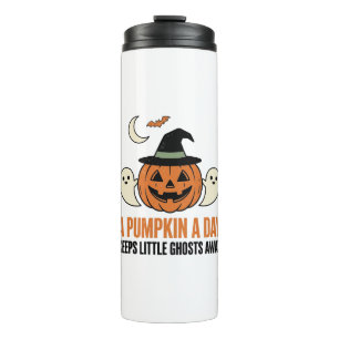 Halloween Pompoen Grappige Geest Vintage Citaat_1 Thermosbeker