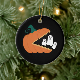Halloween Pompoen Grappige Geesten Jongens Kindere Keramisch Ornament