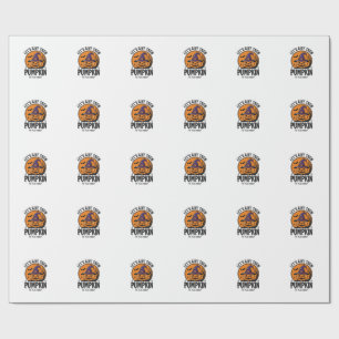 Halloween Pompoen Grappige Heksenhoed Spooky Retro Cadeaupapier