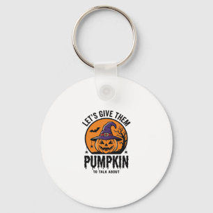 Halloween Pompoen Grappige Heksenhoed Spooky Retro Sleutelhanger