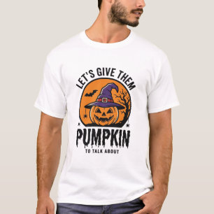 Halloween Pompoen Grappige Heksenhoed Spooky Retro T-shirt