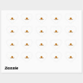 Halloween pompoen hart sticker (Vel)