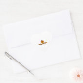 Halloween pompoen hart sticker (Envelop)