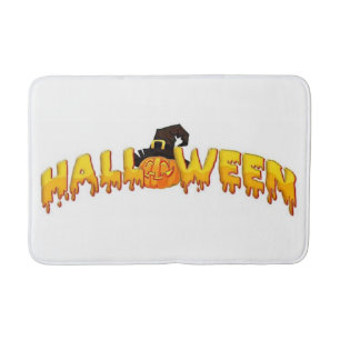 Halloween pompoen heks badmat