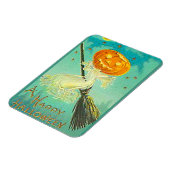 Halloween pompoen heks  Briefkaart Magneet (Linkerzijde)