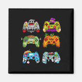 Halloween pompoen heks gaming controllers zombie magneet (Voorkant)