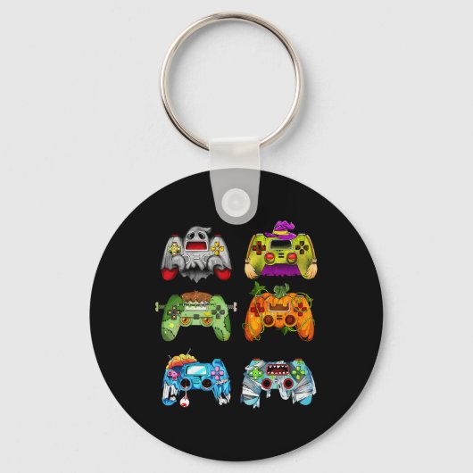 Halloween pompoen heks gaming controllers zombie sleutelhanger (Voorkant)