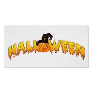 Halloween pompoen heks perfect poster