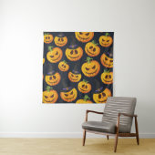 Halloween pompoen: heksenpatroon wandkleed (In situ)