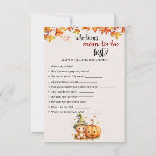 Halloween Pompoen Herfst Baby shower Game Kaart
