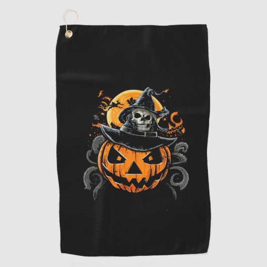Halloween/pompoen/herfst/herfst golfhanddoek (Voorkant)