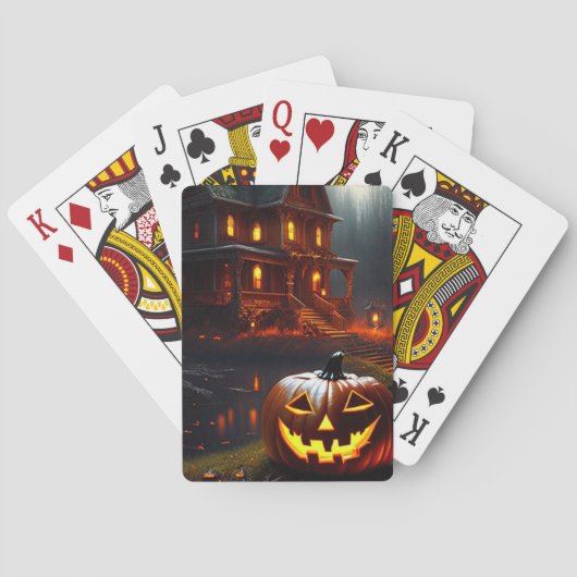 Halloween/Pompoen/Herfst Pokerkaarten (Achterkant)