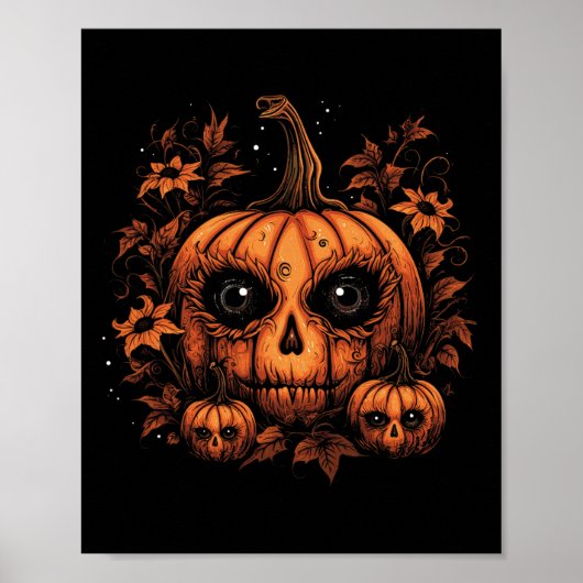 Halloween Pompoen Herfst Thanksgiving Herfst 1 Poster (Voorkant)