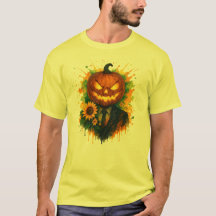 Halloween pompoen hoofd Waterverf kunst