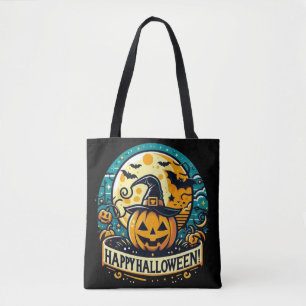 Halloween pompoen in het Pet van de heks Volle Maa Draagtas