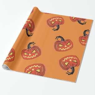 Halloween Pompoen inpakpapier