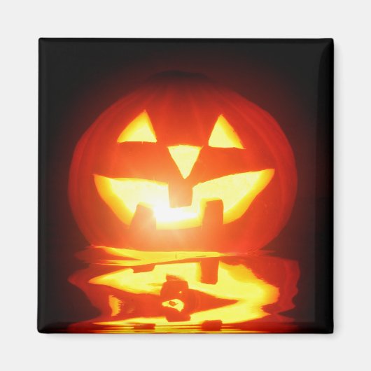 Halloween pompoen jack-o-lantaarn magneet (Voorkant)