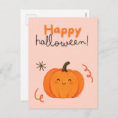 Halloween pompoen kaart (Voorkant / Achterkant)