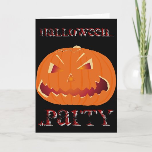 Halloween pompoen kaart (Voorkant)