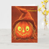 Halloween pompoen kaart (Gele Bloem)
