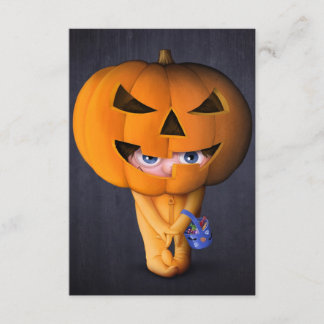 Halloween pompoen kaart