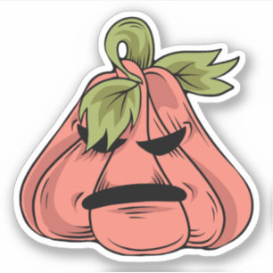Halloween pompoen karakter sticker