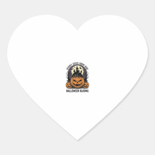 Halloween Pompoen Kasteel Vintage Griezelen T-shir Hart Sticker