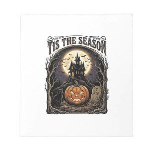 Halloween Pompoen Kat Geheime Vintage Seizoen Scen Notitieblok