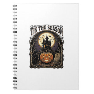 Halloween Pompoen Kat Geheime Vintage Seizoen Scen Notitieboek