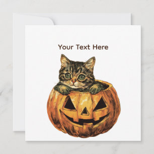 Halloween pompoen Kat Kaart