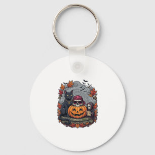 Halloween Pompoen Kat Schedel Grim Reaper Herfst B Sleutelhanger