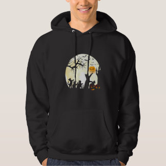 Halloween Pompoen Kat Voor Mannen Jongens Meisje Hoodie