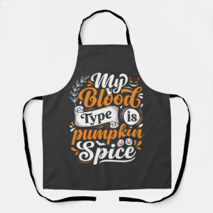 Halloween Pompoen Kruiden Bloedtype Retro Typograf Schort