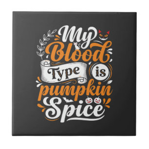 Halloween Pompoen Kruiden Bloedtype Retro Typograf Tegeltje