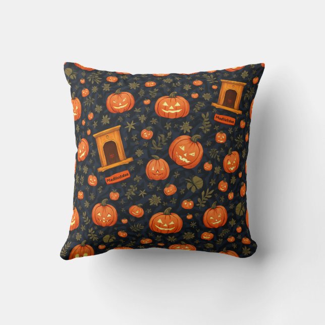 Halloween pompoen kussen (Achterkant)