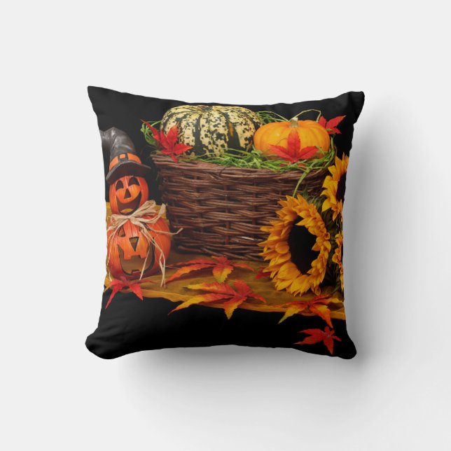 Halloween Pompoen Kussen (Voorkant)