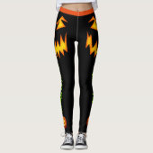 Halloween Pompoen Leggings Vrouwen Yogabroek (Voorkant)