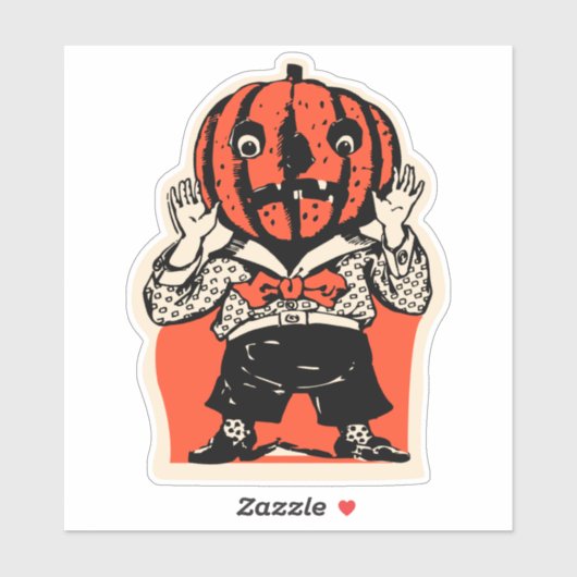  Halloween pompoen Man Sticker (Vel)