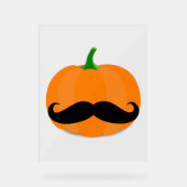 Halloween pompoen met baard acryl bord (Voorkant)