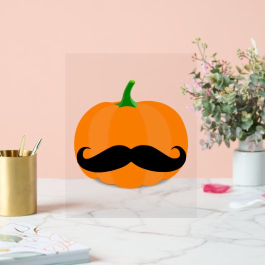 Halloween pompoen met baard acryl bord (Huwelijk)