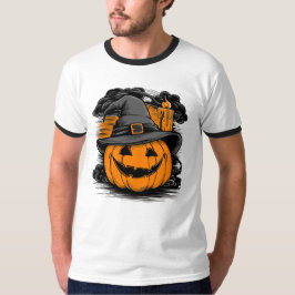 Halloween pompoen met pet, Mannen T-shirt