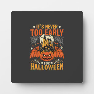 Halloween Pompoen Nooit Te Vroeg Kasteel Grafisch_ Fotoplaat