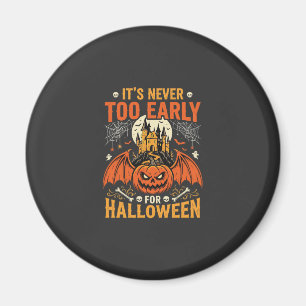 Halloween Pompoen Nooit Te Vroeg Kasteel Grafisch_ Magneet