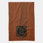 Halloween pompoen Oranje Trick or treat Theedoek (Verticaal)