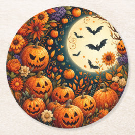 Halloween Pompoen Papier Onderzetter